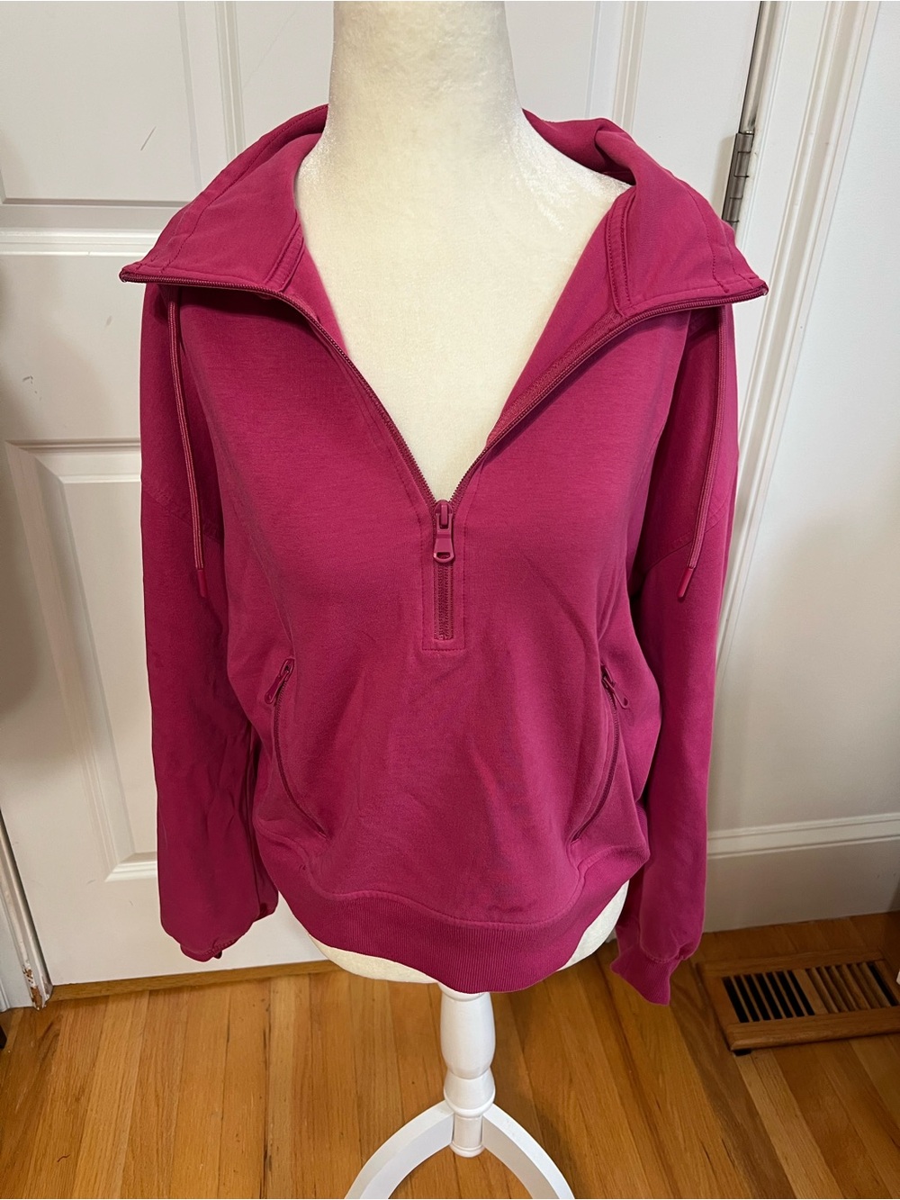Old Navy Women's Half-Zip Hoodie Sweatshirt - Fuchsia